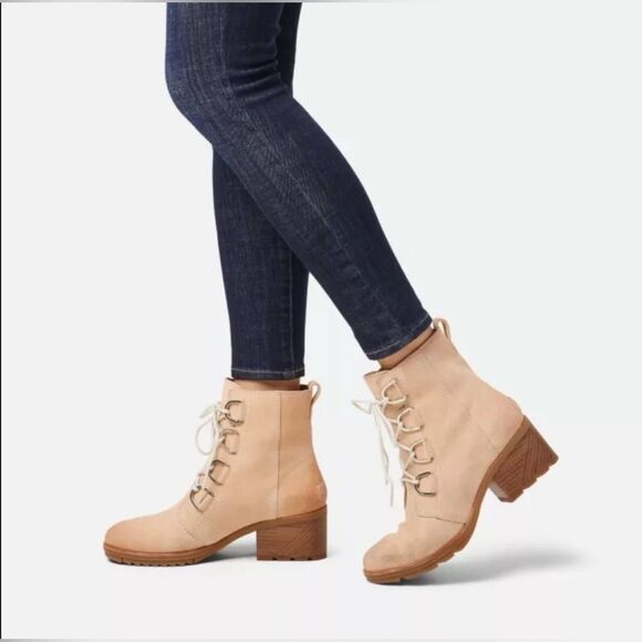 Sorel Cate Waterproof Lace-Up Combat Boot Size 8 - Picture 1 of 8